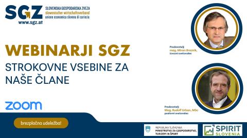 Slika: Uspešna webinarja SGZ: Povečanje ponudbe strokovnih vsebin za naše člane